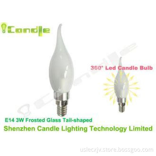 12v / 24v 3 Watt E14 Screw Led Candle Bulb Dim Warm White 2